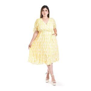Torrid NWT size 1X midi swiss dot surplice wrap dress